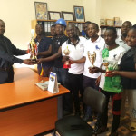 Trophy parade to the office of Principal by Water department